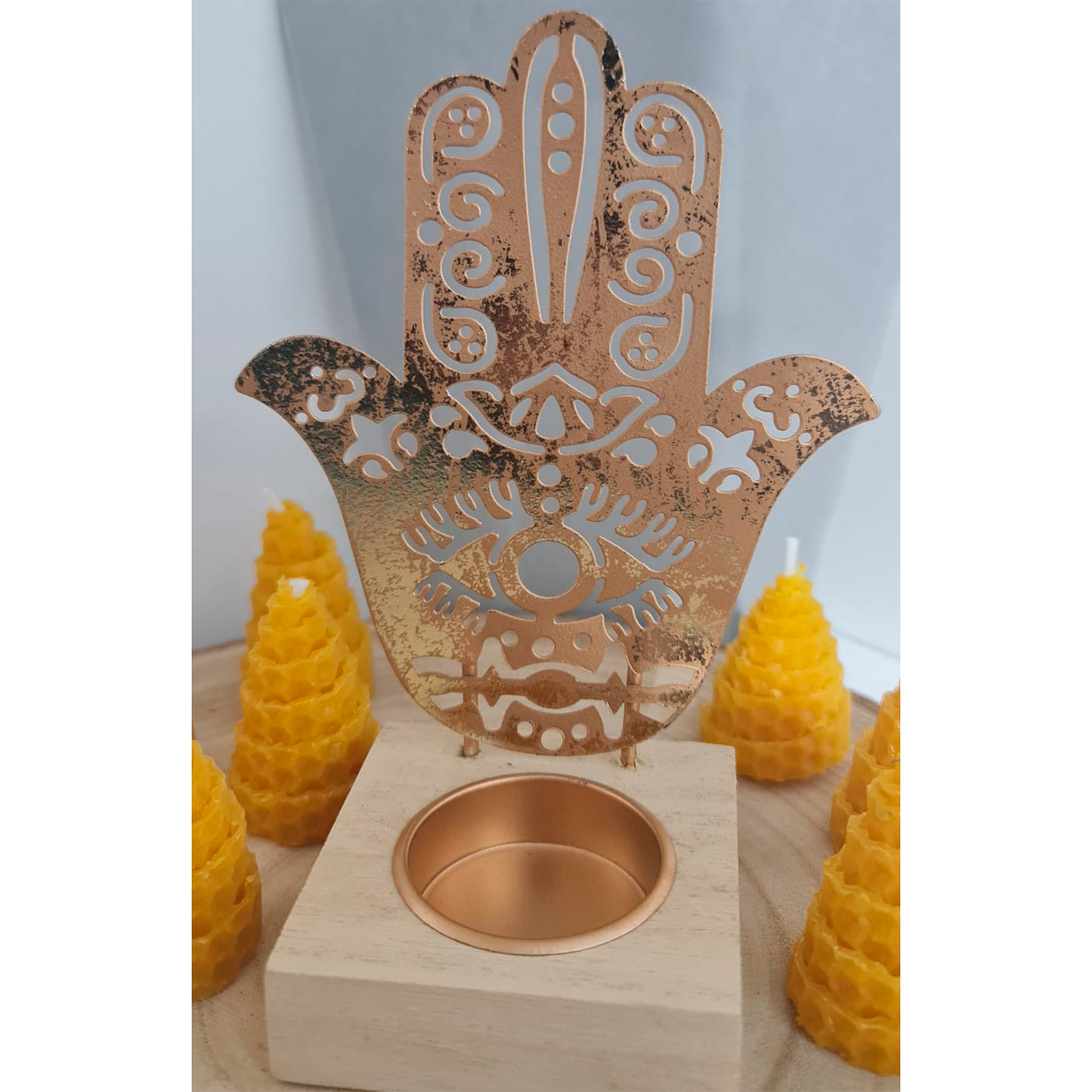 PORTAVELAS: MANO DE FÁTIMA