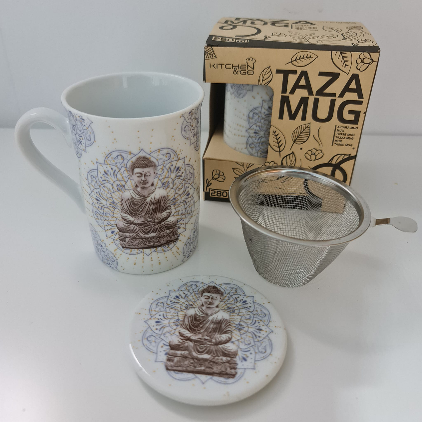 TAZA BUDA CON FILTRO Y TAPA