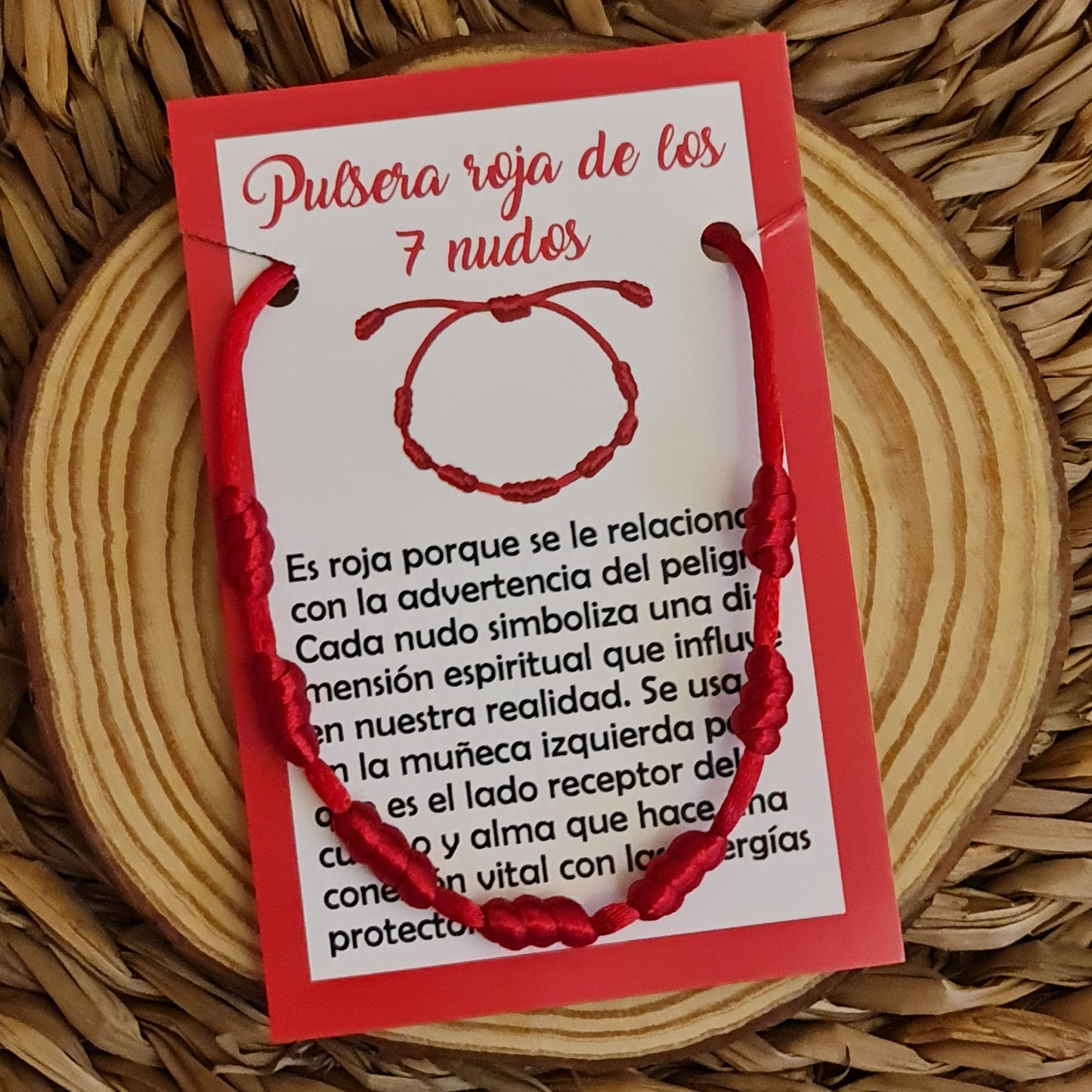 PULSERA ROJA DE LOS 7 NUDOS