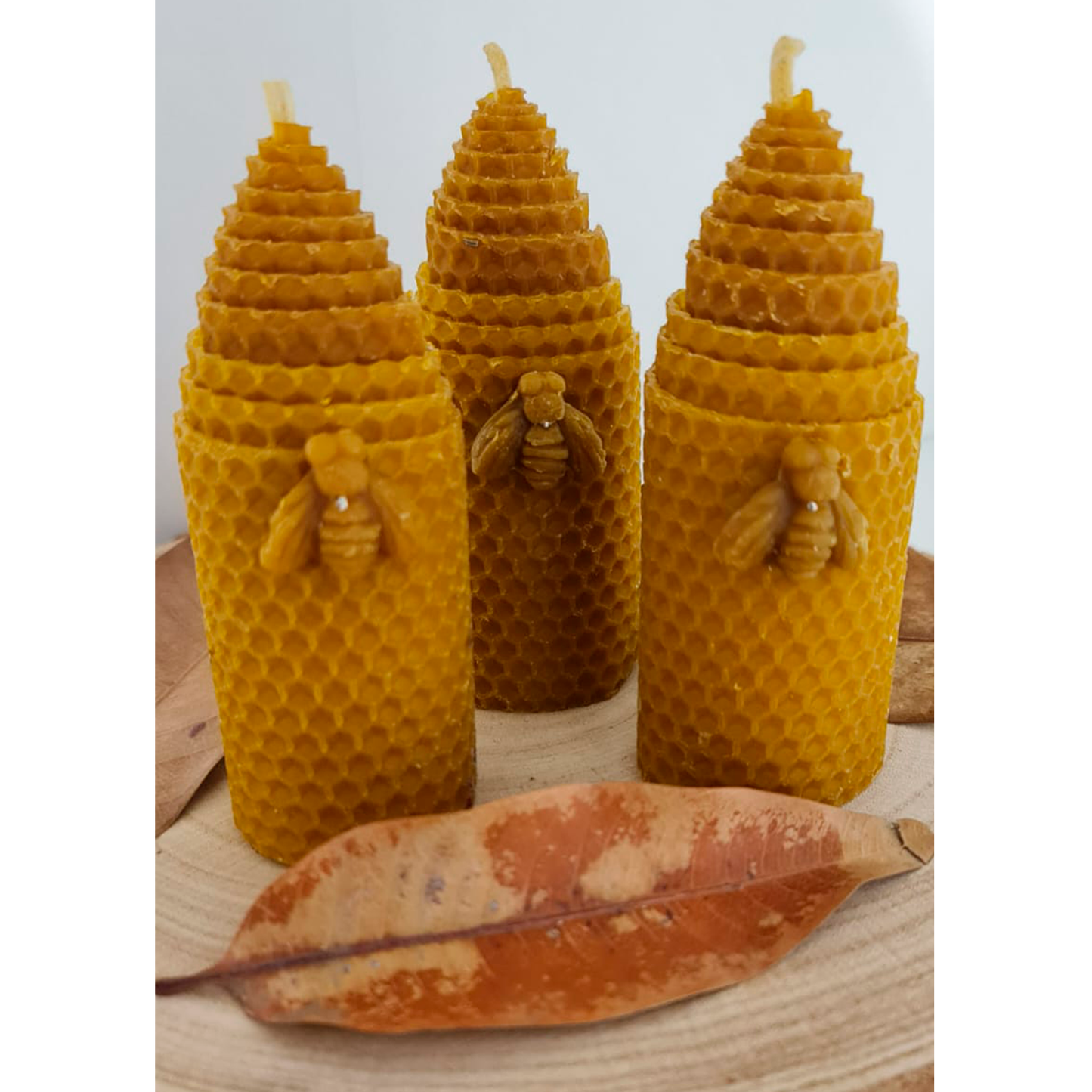 VELA PANAL CON ABEJAS: VELA DE MIEL