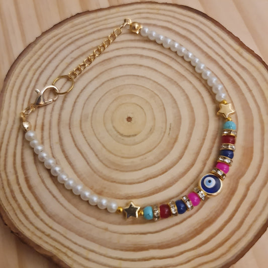 PULSERA BLANCA (OJO TURCO) PROTECCIÓN Y PURIFICACIÓN