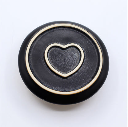 SOPORTE DE CERÁMICA PARA PALO SANTO Y ATADOS-MANDALA-(BLANCO Y GRIS)