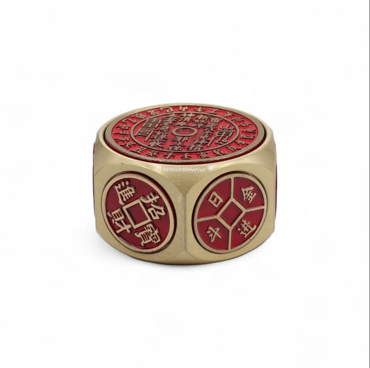 AMULETO DADO ROJO -GRAN FORTUNA- FENG SHUI