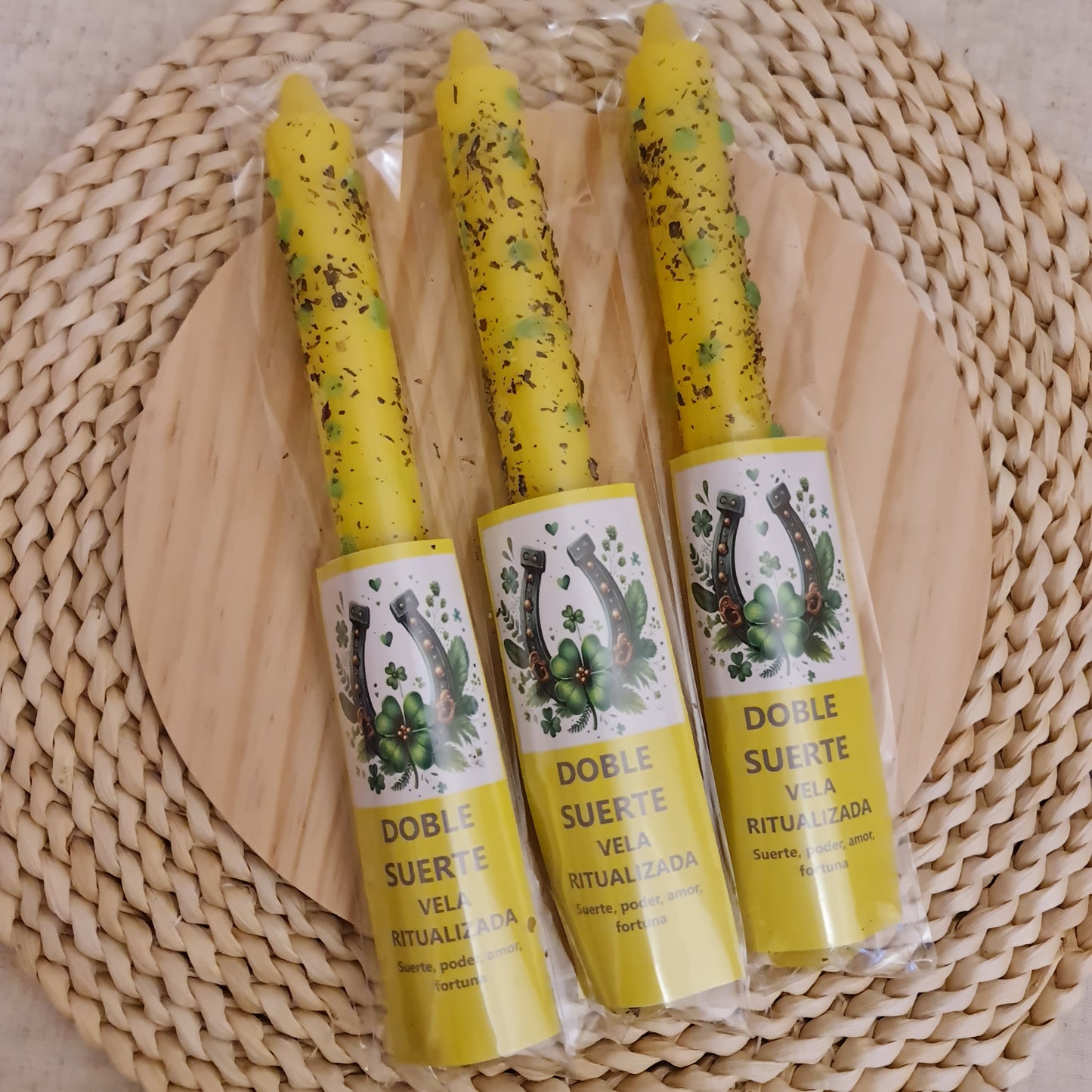 VELA RITUALIZADA "DOBLE SUERTE"